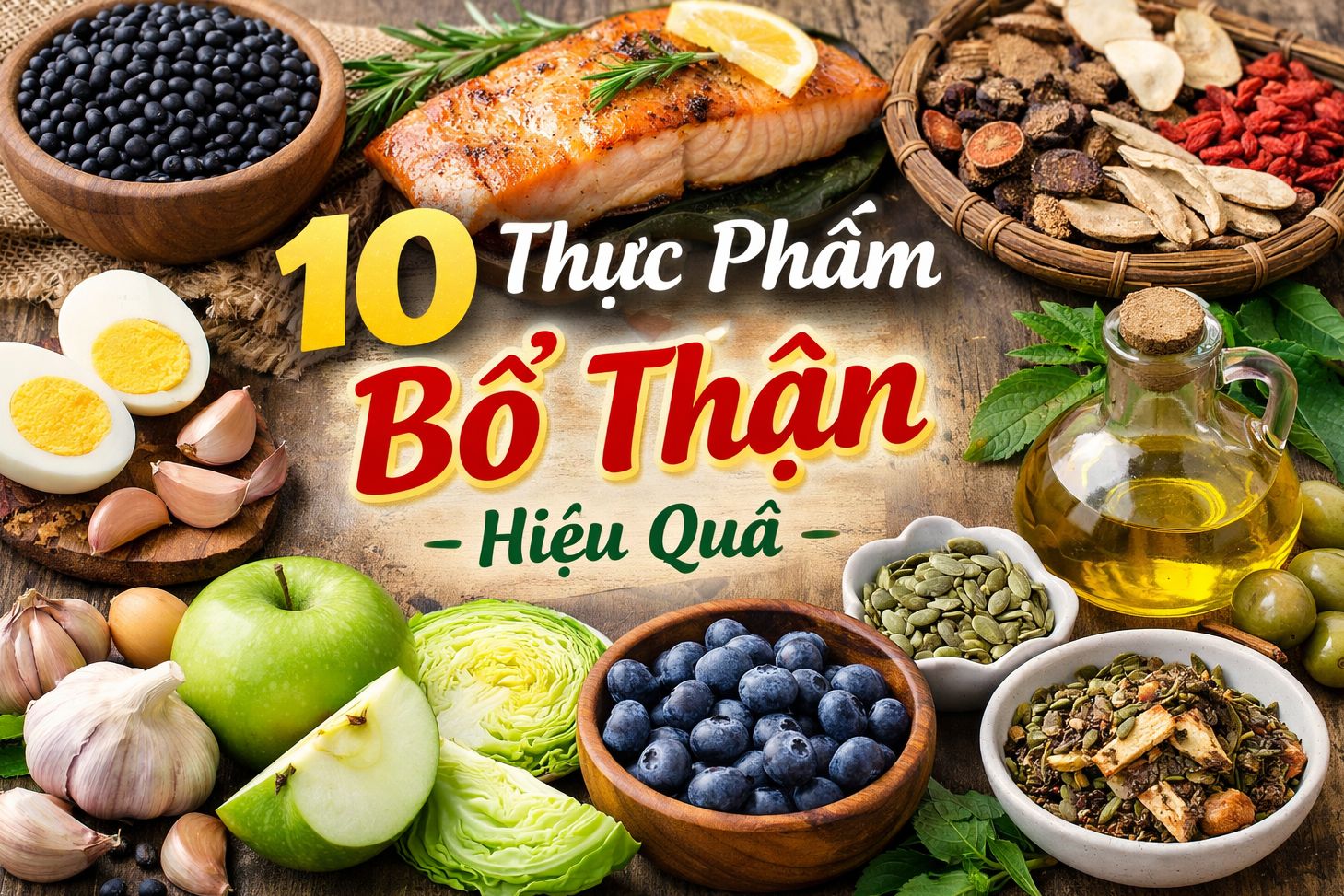 10 Loại Thực Phẩm Cực Bổ Thận Tự Nhiên Nên Dùng